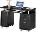 Techni Mobili 47.25" Ergonomic Computer Drawers & File Cabinet for Home Office Storage, Espresso Writing Desk