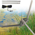 Lake Weed Cutter, Heavy Duty Large Aquatic Pond Plant Cutting Tool with Adjustable Cutting Angles,33 Foot Throw Rope,Pond Rake Weed Puller Killer for Cattail,Reed,Lilly,Chara Algae Removal Garden Tool