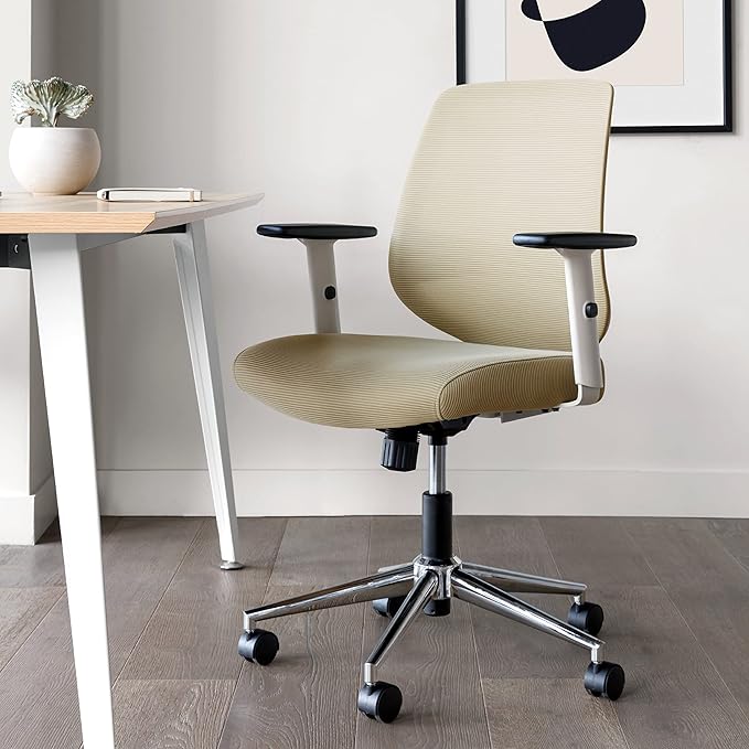 Branch Daily Chair - Computer Office Chair with Swivel, Lumbar Rest, and Adjustable Armrests - Sustainable, Stylish Mesh, & Adjustable Armrests - Comfortable Seating for Improved Posture - Green