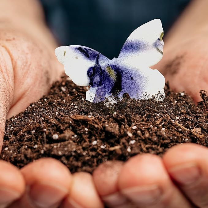 Butterfly Seed Paper – 50pcs Small Purple Plantable Wildflower, Writable & Plantable Gift for Moms, Plant Lover, & Teachers, Ideal for Weddings, Baby Shower, Memorial, & Celebrations