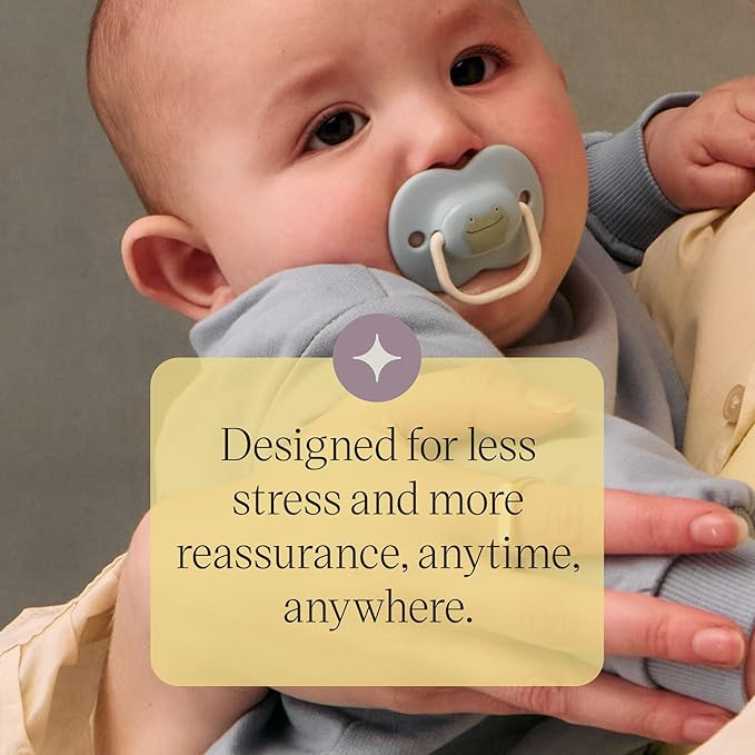 Tommee Tippee Ultimate Fit Newborn Pacifiers, 0-6 Months, Extra Air Holes, Symmetrical Nipple and Shield, 100% BPA Free Silicone, Dishwasher & Sterilizer Safe, Pink and Beige, Pack of 6