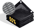 VICLLAX 50% Shade Cloth, 4x11FT Durable Black Mesh Trap with Every 3 FT Grommet, Sun Shade Fabric Netting for for Plants Cover, Greenhouse, Chicken Coop, Barn Kennel, Garden Patio