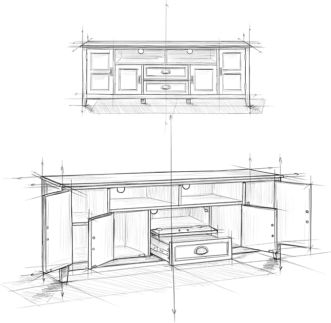 SIMPLIHOME Burlington SOLID WOOD 72 Inch Wide Transitional TV Media Stand in Black for TVs up to 80 Inches, For the Living Room and Entertainment Center