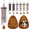 Personalized Pet Memorial Wind Chimes Custom - Custom Dog Memorial Wind Chime - Bereavement Gift for Pet Loss, Healing Wind Chimes for Loss of Cat (Standard Shapes)