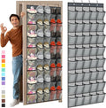 Windyun 40 Over The Door Shoe Organizer, Large Mesh Pocket Hanging Shoe Rack
