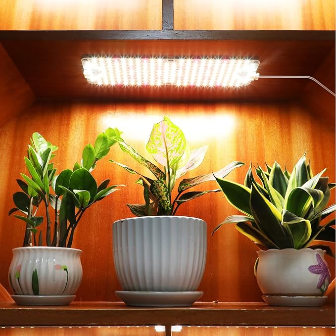 3Pack Panel Grow Lights for Indoor Plants, Seed Starting, Vegetables with 4/8/12/16/20 Hr Timer, 40W Full Spectrum LED Plant Growing Lamps for Cabinet/Shelves/Greenhouse, Plug-and-Play, Connect Freely