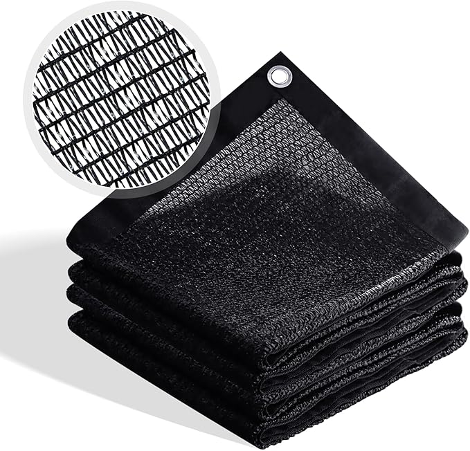 30% Shade Cloth for Garden, Customizing Outdoor Sun Shade Netting with Reinforced Grommets, Pergola Shade Cover Mesh Tarp for Plants Patio Greenhouse Chicken Coop, 14x19 FT, Black