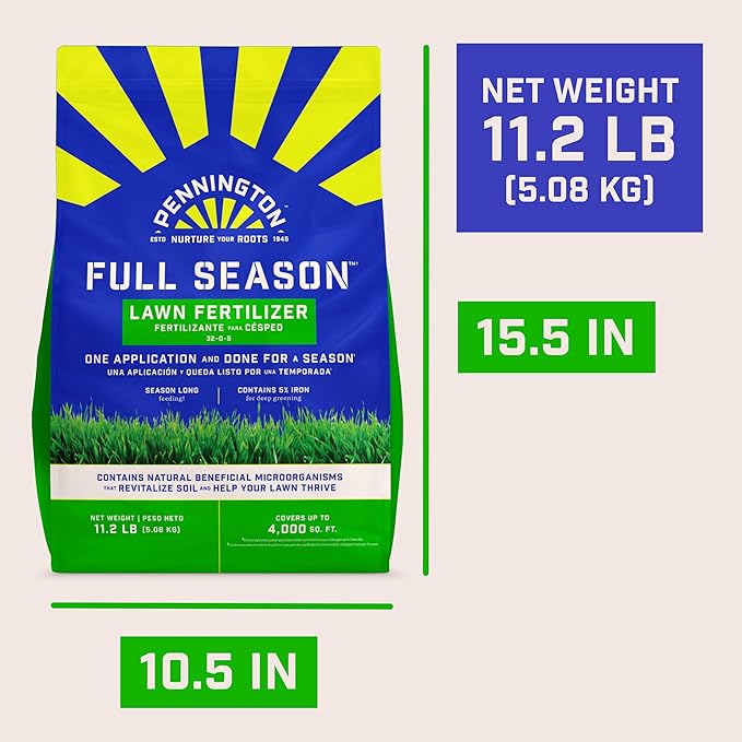 Pennington Full Season Lawn FERT 4M 32-0-5 RF 3/11.2LB