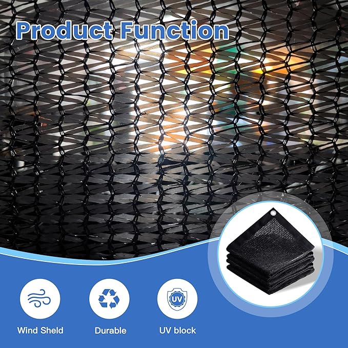 70% Shade Cloth for Garden, Customizing Outdoor Sun Shade Netting with Reinforced Grommets, Pergola Shade Cover Mesh Tarp for Plants Patio Greenhouse Chicken Coop, 5x24 FT, Black