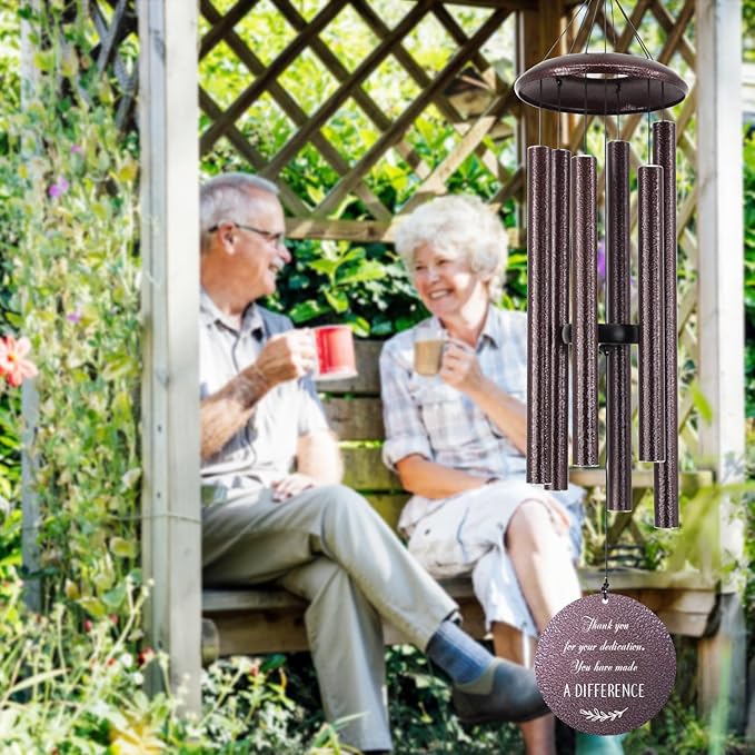 Personalized Retirement Wind Chimes, Tree of Life Wind Chime Outdoor, Retirement Gift Ideas, Retirement Gifts for Women/Men, 2024 Retirement Wind Chime Gifts