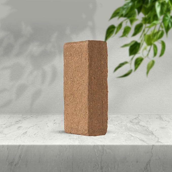 Coco Coir Bricks - Pack of 5, 1.4LBS Each (Total 7LBS)| Organic Solution for Sustainable Gardening! |OMRI Listed | Renewable Soil Made of Coconut | PH (Neutral) | Low EC