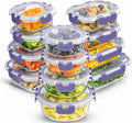 JoyJolt 24pc Borosilicate Glass Storage Containers