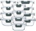 M MCIRCO 24-Piece Glass Food Storage Containers