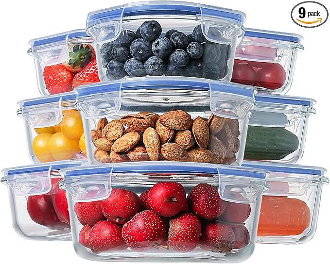 HOMBERKING Glass Food Storage Containers