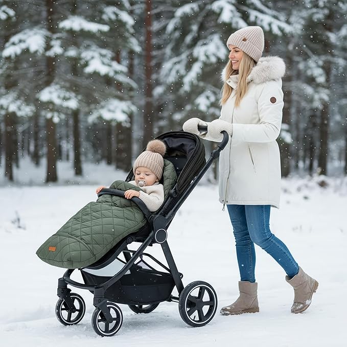 Warm and Cozy Winter Stroller Cover for Baby - Waterproof Bunting Bag with Soft Fleece Lining and Universal Fit for Strollers - Protective Footmuff Blanket for Ultimate Comfort in Wind, Rain & Snow