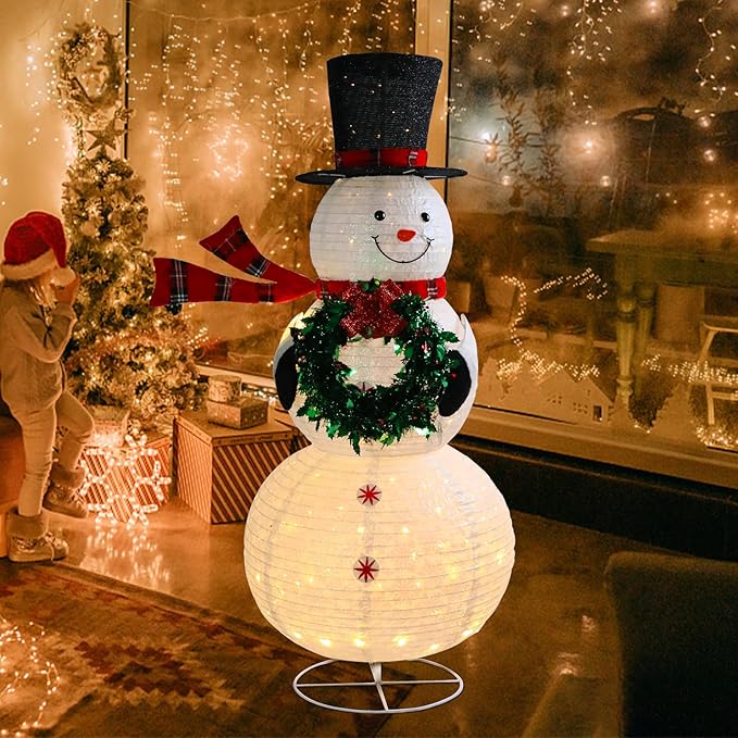 Taman 6ft Christmas Lighted Snowman Decorations Lighted Up Outdoor Lighted Holiday Displays Gift for Christmas Garden Party Yard Porch Decor