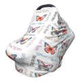 Personalized Baby Car Seat Cover with Name Stroller Canopy Custom Butterfly Carseat Cover Newborn Baby Boy Girl Nursing Cover for Moms First Birthday Gift