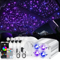 4 Colors 32W Twinkle Car Starlight Headliner Kit 700pcs*0.03in*13.1ft with APP&RF Remote,RGBW Fiber Optic Strands Star Roof Lights,4 Port Engine Sound Activated Ceiling Star Lights for Home/Car Decor