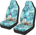 Blue Turtle Car Seat Covers Front Seats Anti-Slip Back Fabric Waterproof Car Seat Cover Easy to Install Stretch Polyester Fabric Cover Universal Fit for Most Vehicle