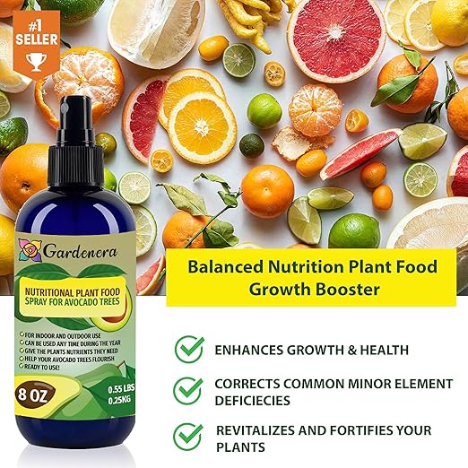 Gardenera Premium Nutritional Plant Food Spray for Pomelo - Balanced Nutrition Plant Superfood | Excellent Growth Booster for Pomelo Trees in Pots- 8oz