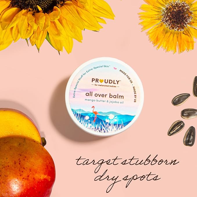 PROUDLY All Over Balm by Gabrielle Union & Dwyane Wade, Helps Relieve Cradle Cap & Eczema, for Black & Brown Babies, Dry, Sensitive Skin, Frangrance Free, 2-Pack (2 oz each)