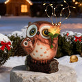 Solar Garden Statues Outdoor Decor, Fairy Owl Statue Garden Decor, Resin Yard Decorations Outdoor for Patio, Porch, Balcony, Lawn Ornaments, House Warming Birthday Gifts for Mom Women Grandma