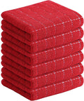 Homaxy 100% Cotton Terry Kitchen Towels, Checkered Designed, Soft and Super
