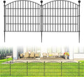 No Dig Decorative Garden Fence Animal Barrier - 5 Panels - 24 in (H) x 10 ft (L) - Dog Fence Outdoor for Yard, Rabbits and Small Pets - Tall Rustproof Metal Wire Fencing Border for Garden and Patio