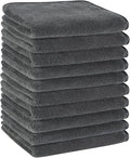 KinHwa Microfiber Hand Towels for Bathroom Soft and Absorbent Face Towels Grey