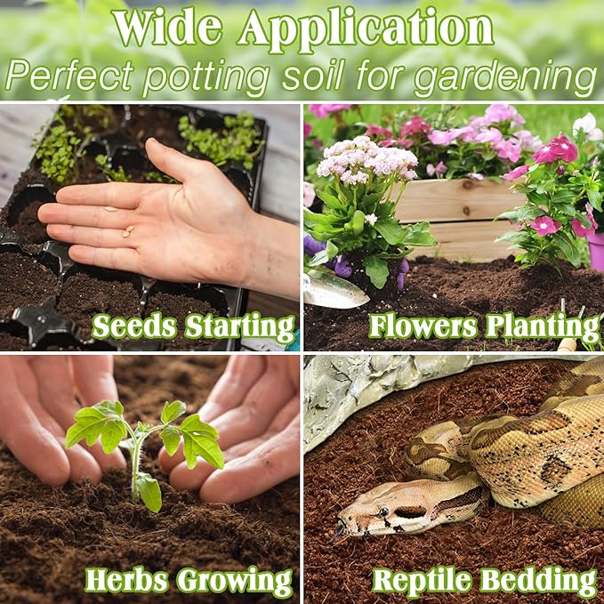 ZeeDix Coco Coir Potting Soil, 50pcs 40mm Compressed Coconut Fiber Seed Starter Soil Pellets, Coco Peat Soil Discs for Indoor Outdoor Plants, Herbs, Houseplants, Flowers, Succulents, Vegetables