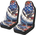 Waterproof Car Seat Cover Elastic Fabrics American Flag Eagle Car Front Seat Protector Breathable Car Seat Cover Easy Installation Universal for Cars Truck SUV Van
