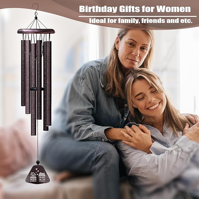 Best Friend Birthday Gifts for Women 32” Wind Chimes, Friendship Bestie Gifts for Women, Sister Birthday Gift, Wind Chimes for Best Friend Her BFF Sister Bestie Mom Daughter