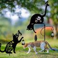 2Pack Cat Solar Lights Outdoor Garden, Black Cat Garden Decor, Black Cats Outdoor Decorations with Solar Lantern, Unique Gift for cat Lovers,Christmas Birthday Gifts for Women Mom and Grandma