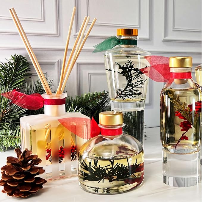 LOVSPA Reed Diffuser Set, Palo Santo Scented Oil Diffuser with Sticks, Home Fragrance Accessories for Bathroom Shelf Decor, Aroma Diffusers for Home or Office Fall Decor, USA Made
