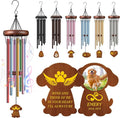 Personalized Pet Memorial Wind Chimes Custom - Custom Dog Memorial Wind Chime - Bereavement Gift for Pet Loss, Healing Wind Chimes for Loss of Cat (Dog Shape)
