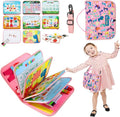 TUNJILOOL 10-in-1 Montessori Busy Board, Sensory Activity Board with Carry Sling, Detachable Pages for Fine Motor Skills & Travel