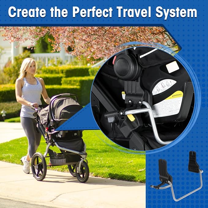 Single Jogging Stroller Adapter for Graco Infant Car Seats, Baby Trend Car Seat Adapter for Most BOB Gear Strollers, Baby Jogger Car Seat Replacement Part