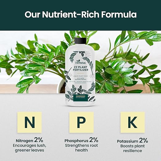 32oz ZZ Plant Fertilizer - Makes 64 Gallons of Liquid Fertilizer for Indoor Plants, Outdoor & Houseplant Food for ZZ Plant Live - Nutrient-Rich Formula for Glossy Leaves & Strong Roots