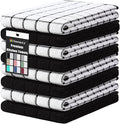 Homaxy Premium Cotton Kitchen Towels 16"x 28", Large Natural Ring Spun 390 GSM