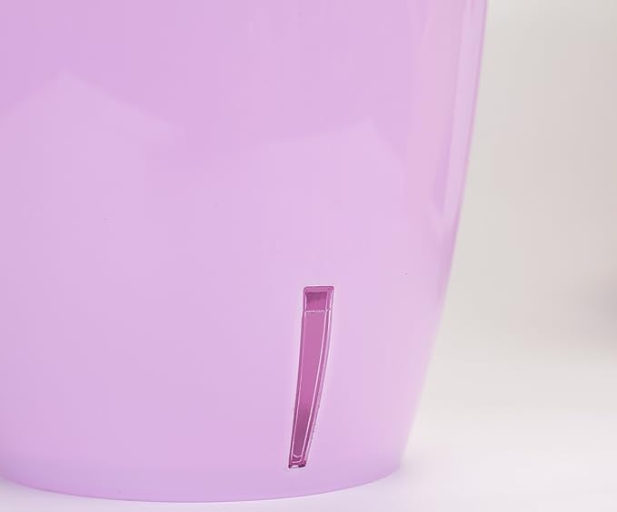 Santino 5.5 Inch ORCHIDEA Self Watering Pots for Orchids in Violet - Decorative Wicking Planter with w/Great Aerification, Drainage and Water Level Indicator