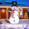 3.5FT Snowman Outdoor Christmas Decorations,Collapsible Outdoo Snowman Decor, Perfect for Christmas,Light Up Xmas Holiday Indoor/Outdoor Lawn Yard Garden Party Decoration-42inch (White, 3.5ft)