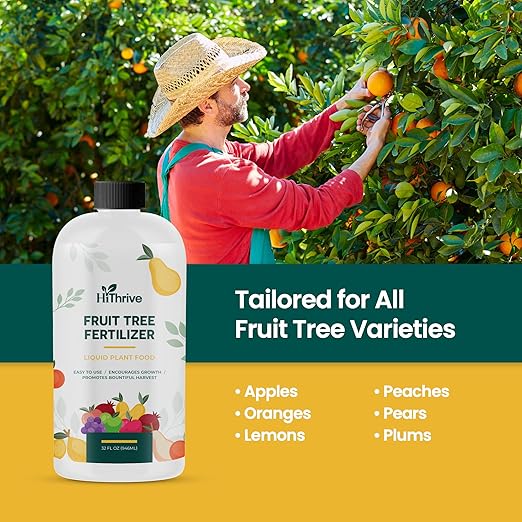 32oz Fruit Tree Fertilizer - Makes 32 Gallons of Fruit Tree Spray Plant Fertilizer for Blueberries, Strawberry Plant, Apple & More - Promotes Vibrant Foliage, Strong Branches, and Abundant Harvests