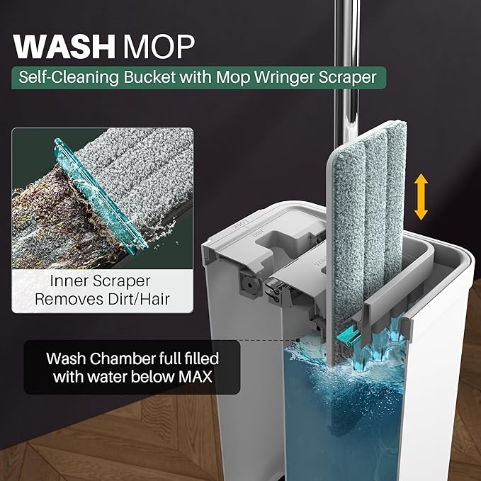 JOYMOOP Mop and Bucket with Wringer Set