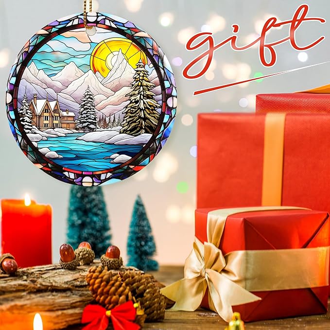 Christmas Ornament, Winter Sunrise Ornament, Christmas Decoration, Heirloom Keepsake, Holiday Ornaments 2023, Xmas Gift Exchange, Gift Idea, Christmas Tree Ornament