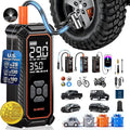 OlarHike Cordless Tire Inflator Portable Air Compressor, Dual Power Mode - 9000 mAh & 12V DC, Air Pump for Car Tires, Motorcycle, Bicycle, Electric Pump with LED Light & Digital Pressure Gauge