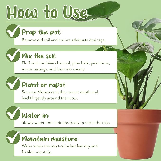 Soil Sunrise Monstera Houseplant Potting Soil Mix (4 Quarts) Custom Blend for Growing and Repotting