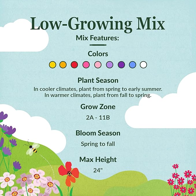 Ferry-Morse Low-Growing Mix Bulk Flower Seeds, 1lb
