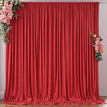 10ft x 10ft Red Backdrop Curtains for Party Wedding Wrinkle Free Red Photo Curtains Backdrop Drapes Fabric Decoration for Birthday Party Baby Shower Christmas 5ft x 10ft 2 Panels