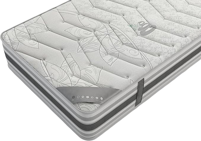 Ottomanson Twin XL 12" Hybrid Mattress - Meditation Antistatic Quilted Cover - Made in USA - Firm Support - Individually Pocketed Coils & CertiPUR-US Foam - Fiberglass-Free - Bed in a Box