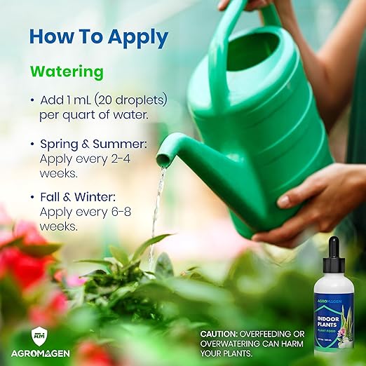 Indoor Plant Food with Essential Nutrients & Chelated Micronutrients, Liquid Fertilizer 4 fl.oz.